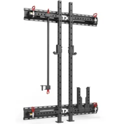 Half Rack mural et pliable ATX compact hauteur 198 cm avec crochet en J pour Home-Gym