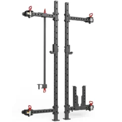 Half Rack mural et pliable ATX compact hauteur 198 cm avec crochet en J pour Home-Gym