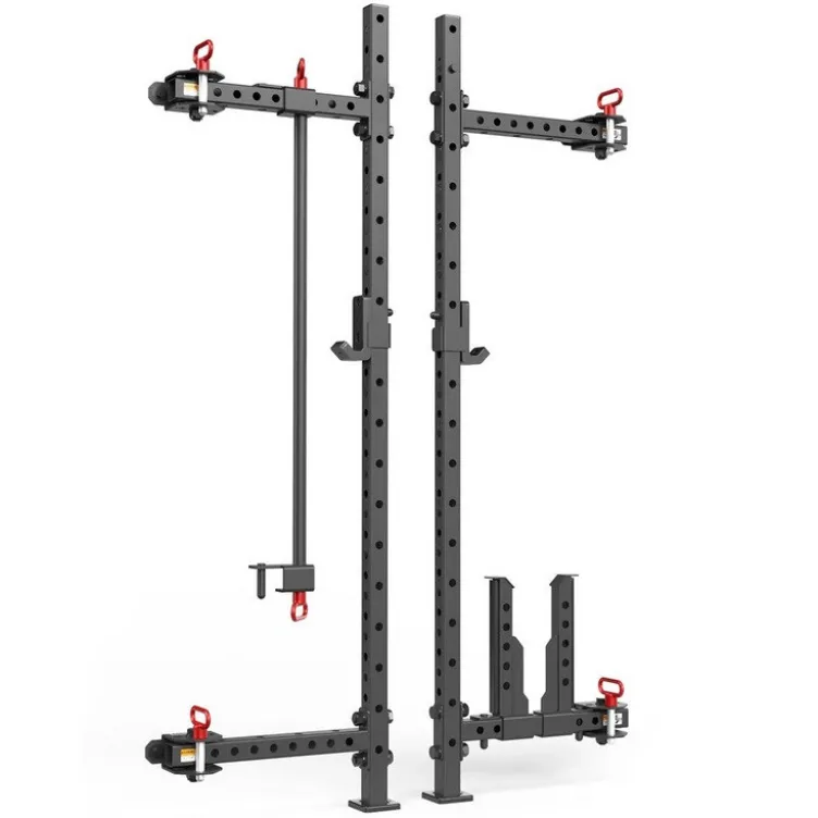 Half Rack mural et pliable ATX compact hauteur 198 cm avec crochet en J pour Home-Gym