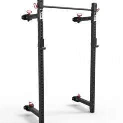 Half rack pliant à fixation murale charge 500 kg avec crochets en J