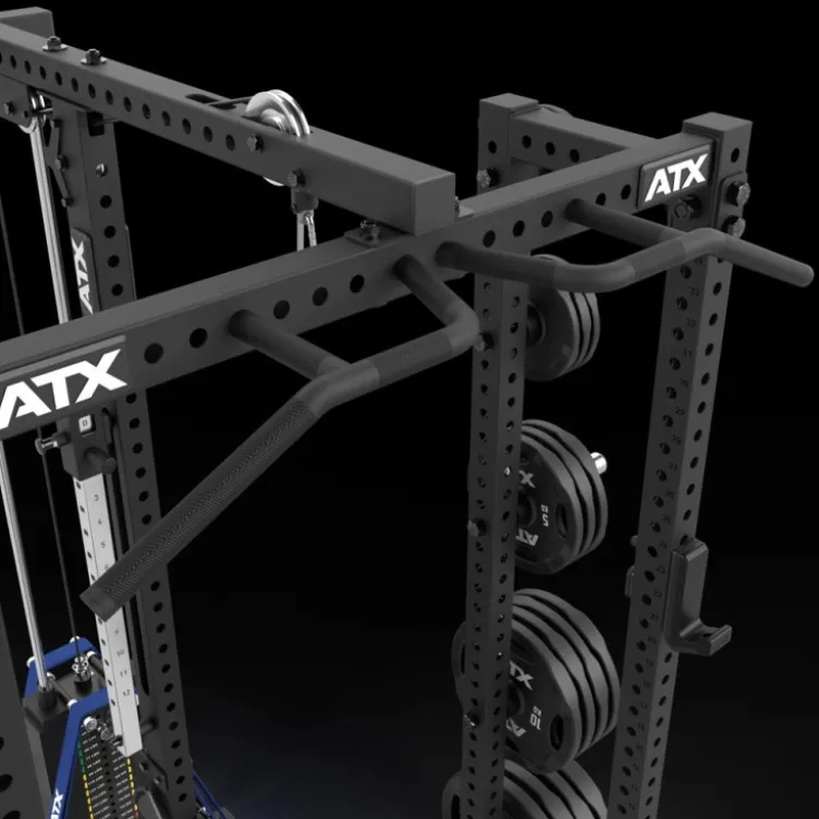 Half Rack à squat ATX avec extension de stockage et poulie à charge guidée de 125 kg pour Home Gym et Pros série 700