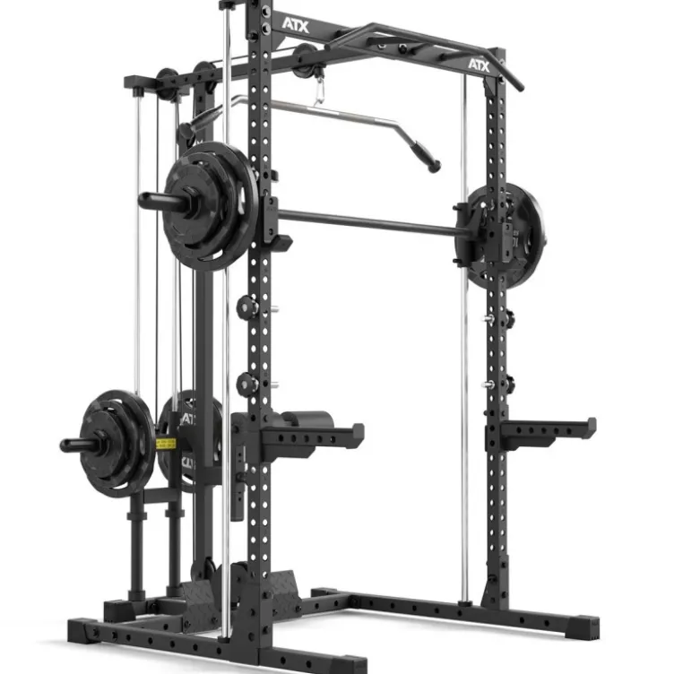 Half rack à squat ATX avec poulie à charge libre et option barre guidée pour Home Gym - Série 500