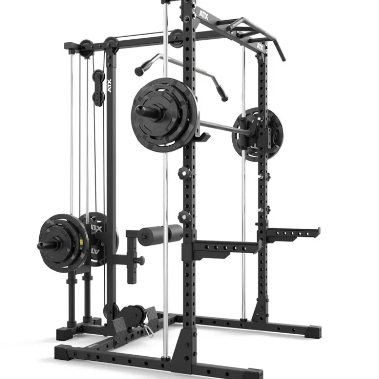 Half rack à squat ATX avec poulie à charge libre et option barre guidée pour Home Gym - Série 500