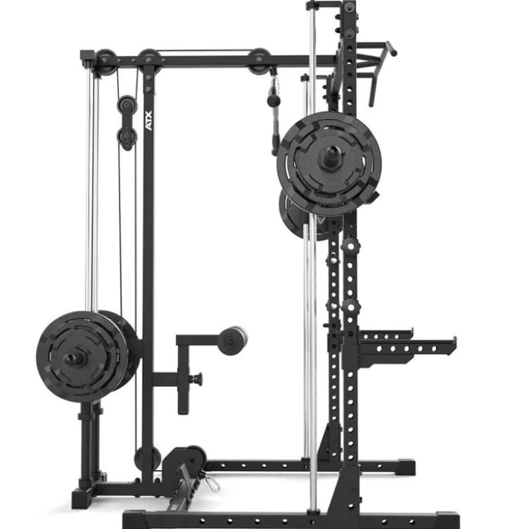 Half rack à squat ATX avec poulie à charge libre et option barre guidée pour Home Gym - Série 500