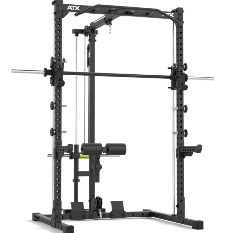 Half rack à squat ATX avec poulie à charge libre et option barre guidée pour Home Gym - Série 500