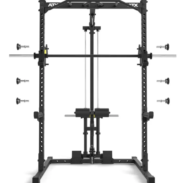 Half rack à squat ATX avec poulie à charge libre et option barre guidée pour Home Gym - Série 500