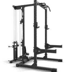 Half rack à squat ATX avec poulie à charge libre Max 200 kg - Barre de traction multigrip et accessoires inclus - Série 700