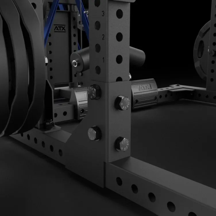 Half rack à squat ATX avec poulie à charge libre et extension de stockage pour séances de musculation complètes - Série 700