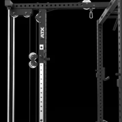 Half rack à squat ATX avec poulie à charge libre et extension de stockage pour séances de musculation complètes - Série 700