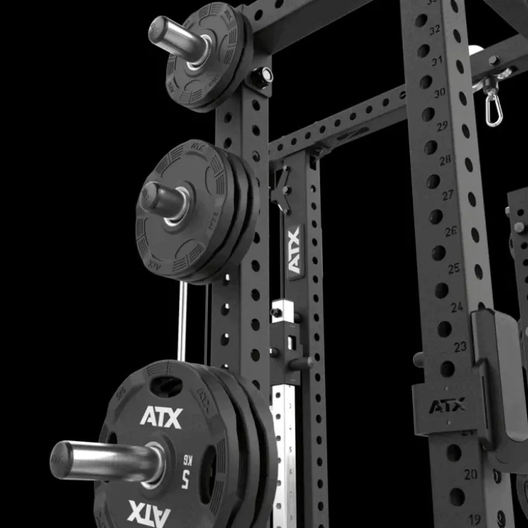 Half rack à squat ATX avec poulie à charge libre et extension de stockage pour séances de musculation complètes - Série 700