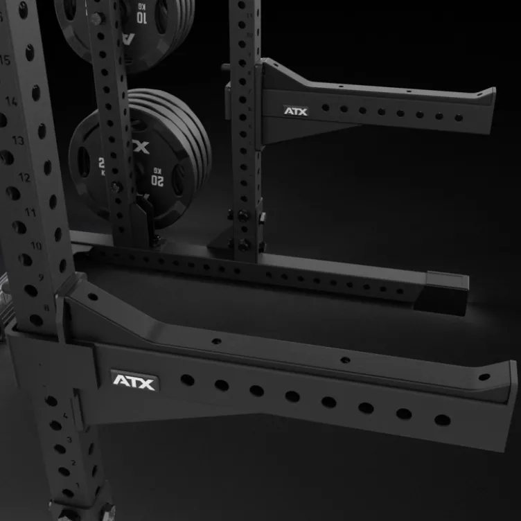 Half rack à squat ATX avec poulie à charge libre et extension de stockage pour séances de musculation complètes - Série 700