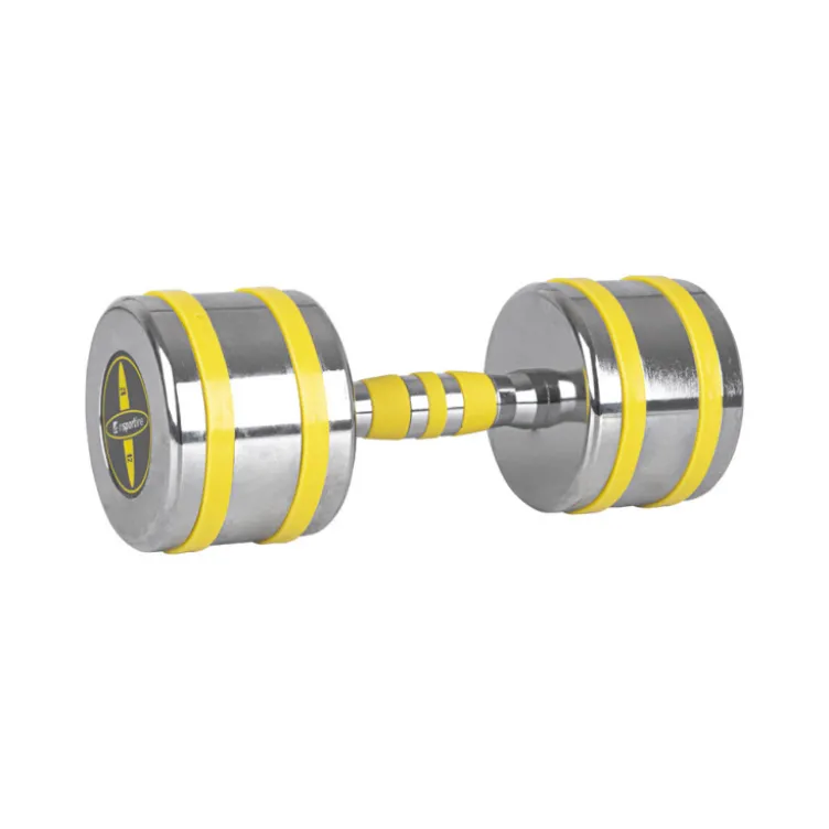 Haltère de musculation en acier chromé 1 kg à 14 kg avec poignée ergonomique