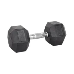 Haltère de musculation hexagonal en caoutchouc à l'unité de 3 kg à 40 kg pour entraînement complet