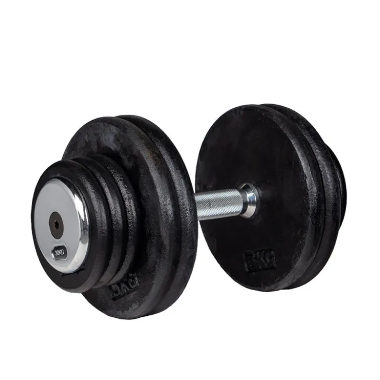 Haltère de musculation à l'unité de 5 kg à 50 kg avec revêtement chromé