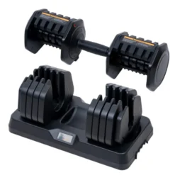 Haltère réglable de 5 à 41 kg avec support - Haltère compact à charge ajustable DuraBell