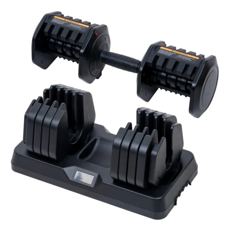 Haltère réglable de 5 à 41 kg avec support - Haltère compact à charge ajustable DuraBell