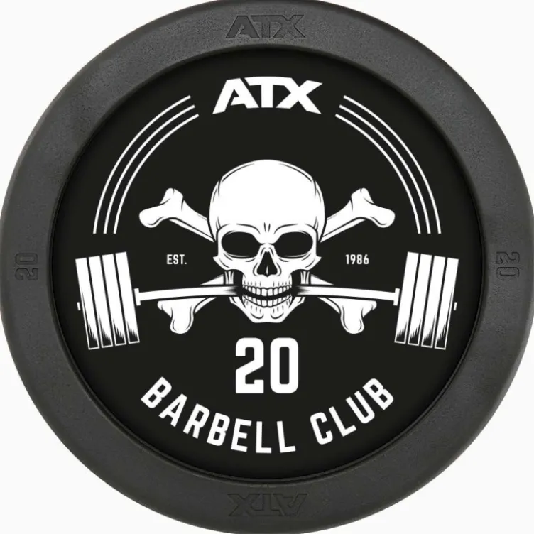 Haltères compacts ATX Barbell Club de 2,5 à 60 kg de qualité professionnelle