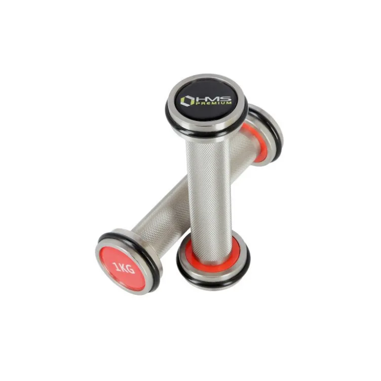 Haltères en acier chromé x 2 pour training en homegym - 1 à 10 kg