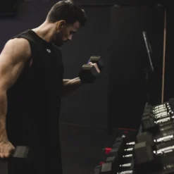 Haltères hexagonaux de 2 à 50 kg Titanium Strength TS avec revêtement en caoutchouc et poignées chromées