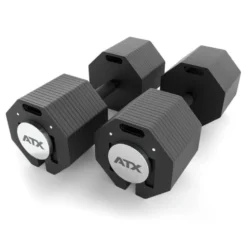 Haltères réglables Octa Dumbbell 2 x 65 kg ATX - Système innovant modulaire pro évolutif