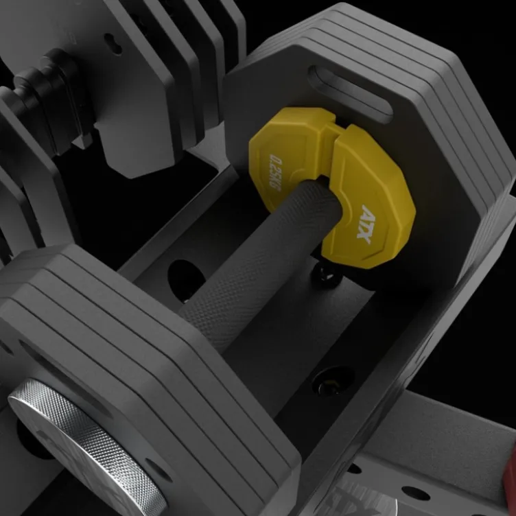 Haltères réglables Octa Dumbbell 2 x 53 kg ATX - Système modulaire pro évolutif jusqu’à 65 kg