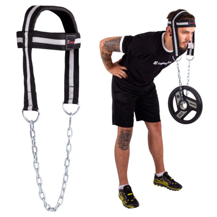 Harnais de tête pour musculation avec rembourrage et fermeture velcro