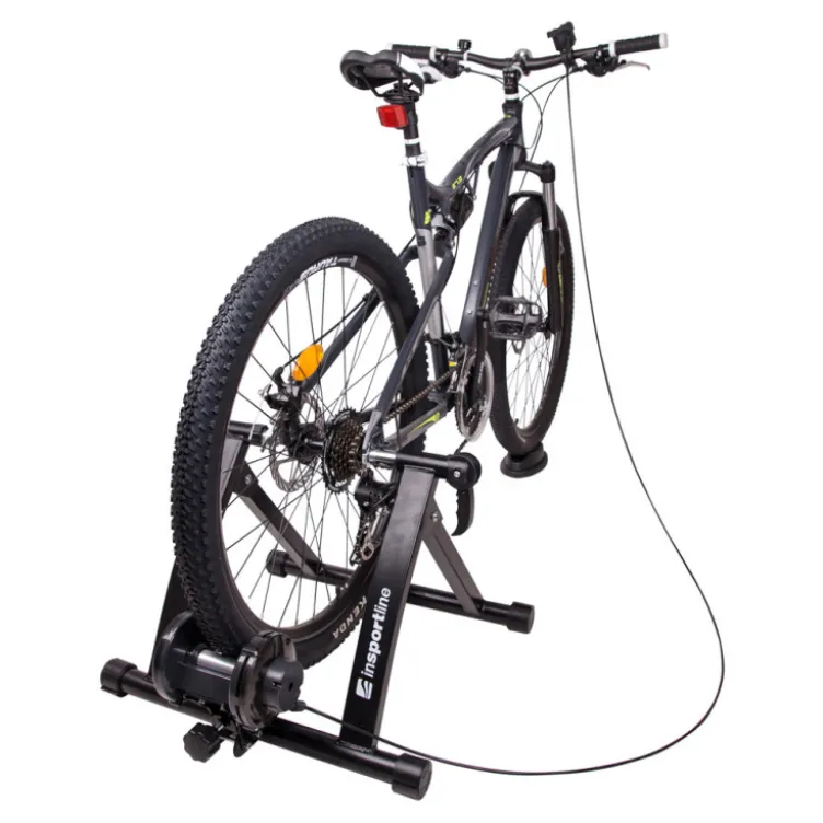 Home Trainer magnétique Gibello avec 6 modes de résistance pour vélo de route avec roues de 26 à 28 pouces - Format compact