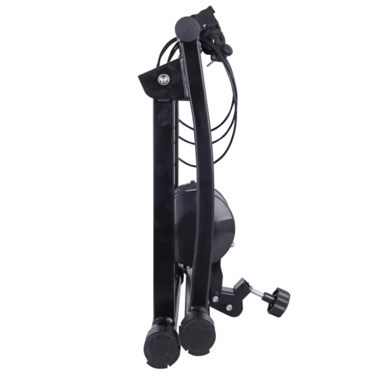 Home Trainer magnétique Gibello avec 6 modes de résistance pour vélo de route avec roues de 26 à 28 pouces - Format compact