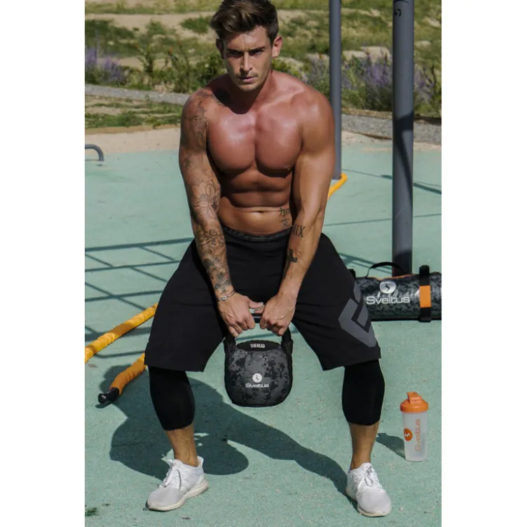 Kettlebell camouflage soft lest en sable de 4 à 16 kg