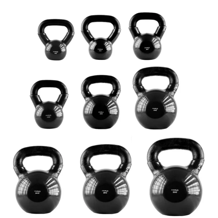 Kettlebell en acier avec revêtement vinyle 4 à 20 kg pour Hyrox et entraînements de crossfit