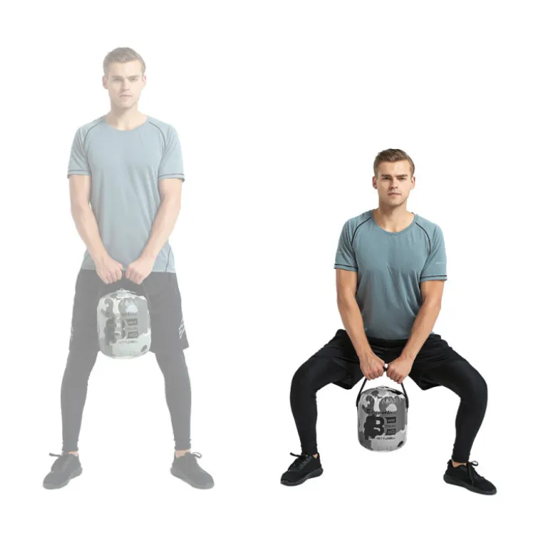 Kettlebell 3 kg à 8 kg avec remplissage à eau avec poignée en néoprène pour l'Hyrox et le crossfit