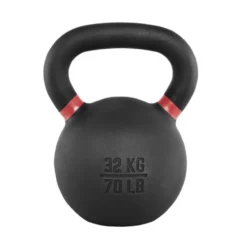 Kettlebells ATX en fonte de 8 à 48 kg avec logo gravé et code couleur pour entraînements sportifs