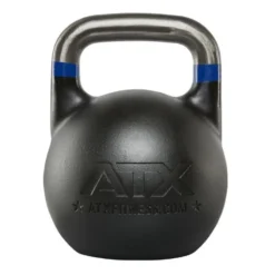 Kettlebells de compétition ATX de 8 à 48 kg avec code couleur et poignée de précision 34 mm