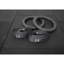 Kit anneaux de gym en plastique et sangles en polyester pour training - Kingsbox