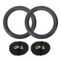 kit anneaux de gymnastique en acier avec sangles - capacité de charge 300 kg