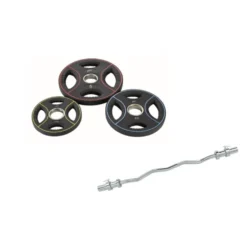 Kit barres + 20 kg de disques olympiques spécial training home-gym