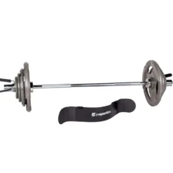Kit complet barre de musculation olympique 120 cm avec 45 kg de poids pour training à domicile