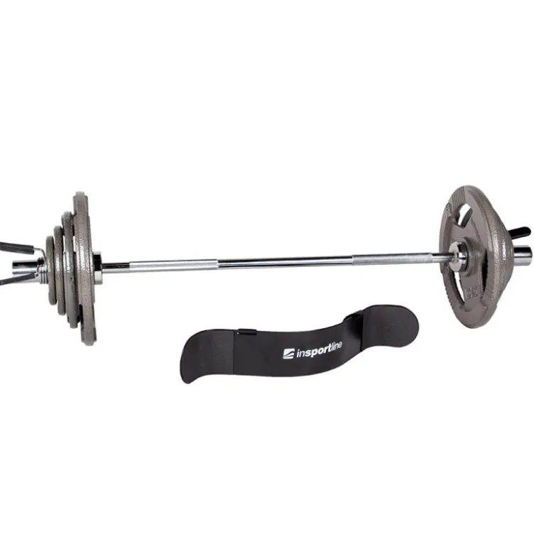 Kit complet barre de musculation olympique 120 cm avec 45 kg de poids pour training à domicile