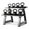 Kit complet de kettlebells - Support de rangement avec 8 poids russes de 4 à 24 kg - SK24 Titanium Strength