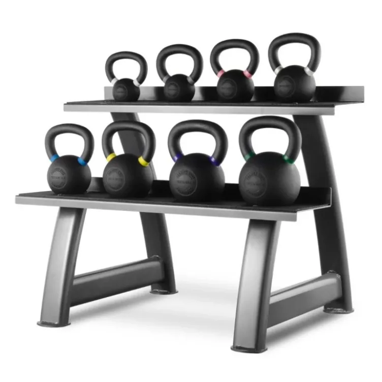 Kit complet de kettlebells - Support de rangement avec 8 poids russes de 4 à 24 kg - SK24 Titanium Strength