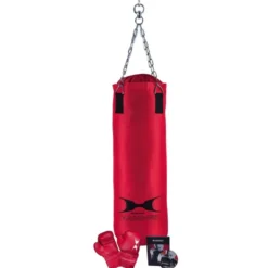 Kit de boxe avec sac de frappe gants de boxe et DVD pour entraînement home gym