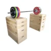 Kit de jerk block empilable en bois pour sport de force