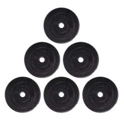 Kit de musculation barre standard et paire d'haltères courts réglables de 3 à 50kg
