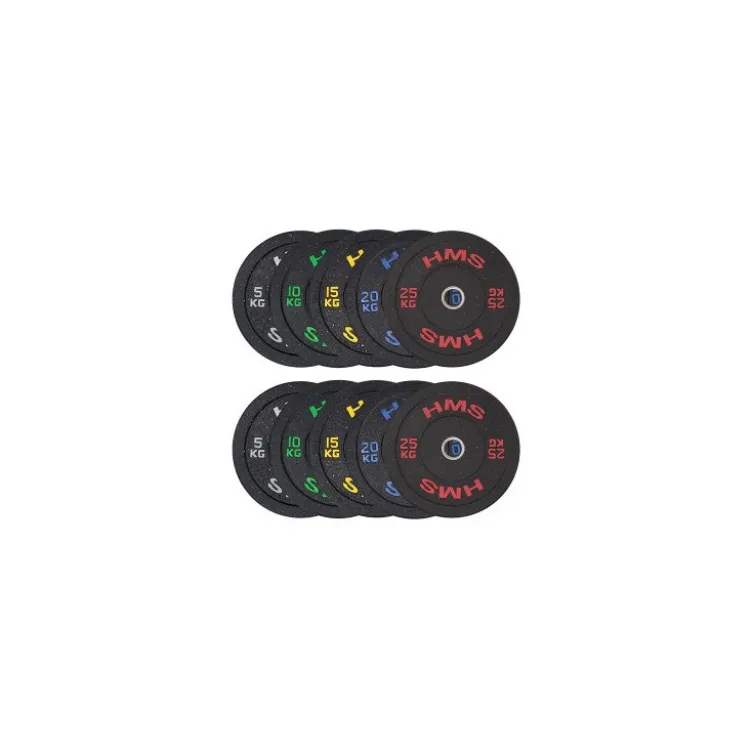 Kit de poids olympiques bumpers professionnels de 5 à 25 kg pour salle de sport