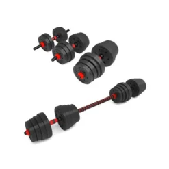 Kit de training à la barre courte ou longue et haltères pour homegym