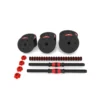 Kit d'haltères avec disques de poids et une barre extensible pour homegym - 20 KG