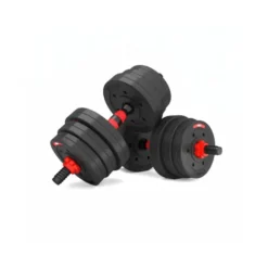 Kit d'haltères avec disques de poids et une barre extensible pour homegym - 20 KG