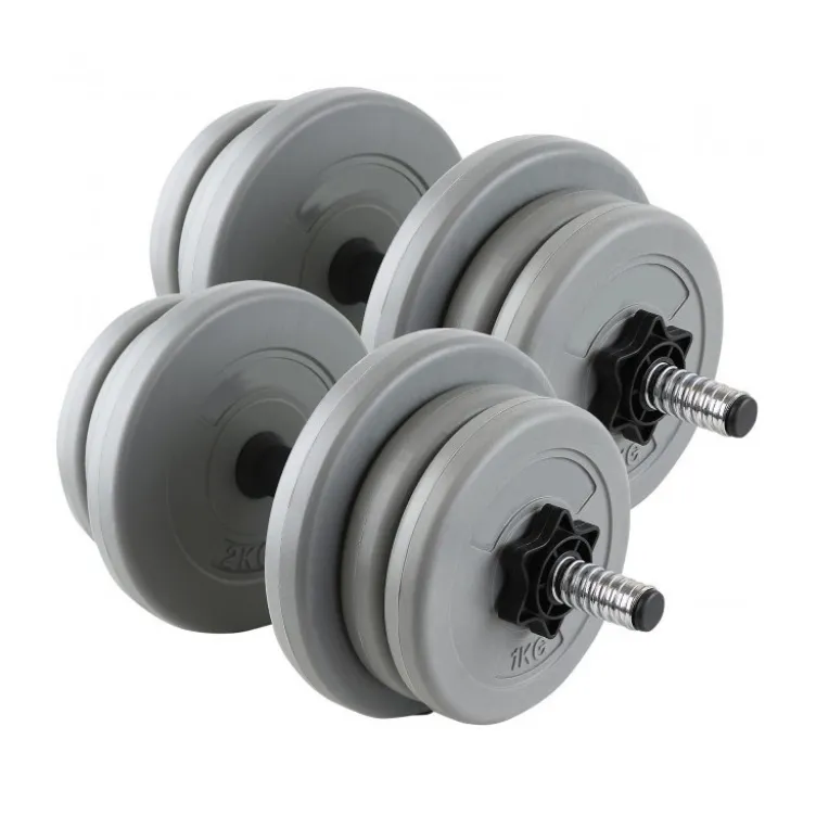Kit d'haltères barres chromés 20kg de poids