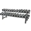Kit d'haltères chromés de 2,5 à 30 kg avec support de stockage horizontal - 12 paires d'haltères Titanium Strength CHD30