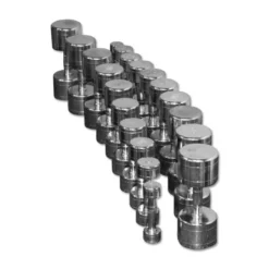 Kit d'haltères chromés 1 à 10 kg avec colonne de rangement pour 10 paires d'haltères - ATX